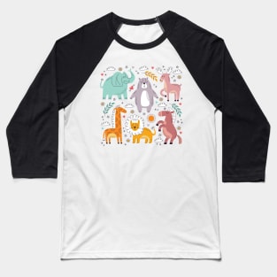 Happy Animals Baseball T-Shirt